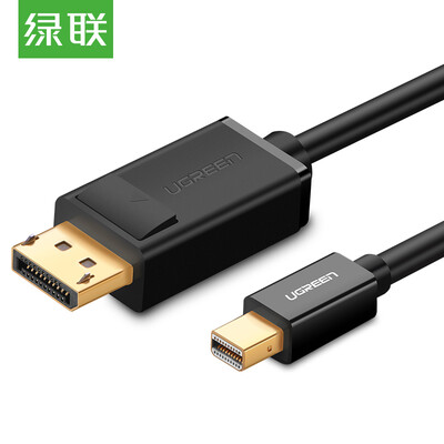 

Зеленый Альянс (UGREEN) Mini DP to DP кабель 4K HD DisplayPort для подключения молнии к подключению к компьютеру Apple Mac затем проектор 2 метра черный 10433