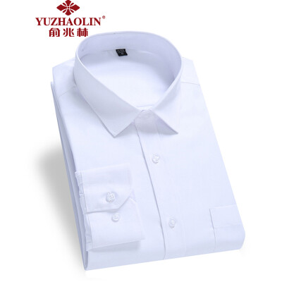 

Yu Zhaolin men 's shirt side collar business casual long - sleeved dress shirt YZL001 white 40