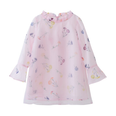 

Flosse Flordeer French children's clothing collar collar dress skirt girl dress dress princess skirt F71042 purple 140