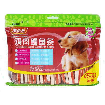 

Gourmet pet pet snacks chicken cod fillet 420g