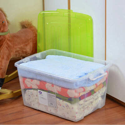 

A 50L clothing snack toy kitchen car with plastic storage finishing box 3266 green cover 1 only installed