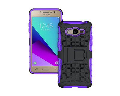 

J2 prime CaseGangxun Heavy Duty Armor Dual Layer Rugged Hybrid Hard Shockproof Case with Kickstand for J2 prime Cover purple