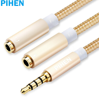 

Piheng (PIHEN) PH-YPX023 гарнитура микрофон одна минута два кабеля 3,5 мм аудиокабель мобильный телефон гарнитура комбо компьютер гарнитура сплиттер золото