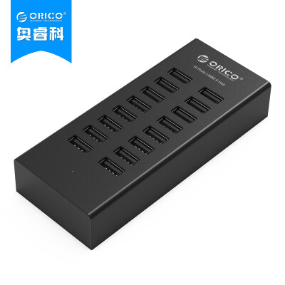 

ORICO H1613-U2 USB hub 16-port multi-function expansion HUB professional desktop multi-port USB splitter black