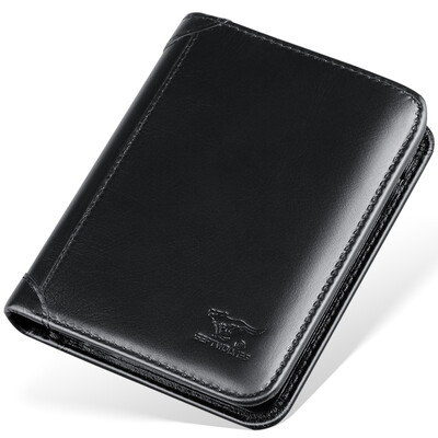 

Seven wolves men&39s business leisure vertical wallet men trendy card pack multi-functional fashion wallet 3A3062392-01 black