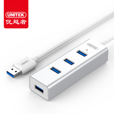 

Улучшенный человек (UNITEK) Скорость USB3.0 расширения сплиттер 7 HUB концентратор ноутбук 1,2 м с мульти-интерфейсный преобразователь мощности 5V2A серебристый алюминий Y-3090ASL