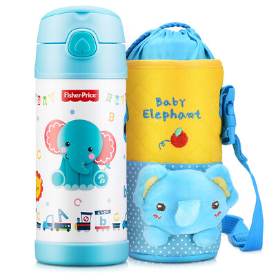 

Fisher-Price кружки Детская вакуумная трубка горшок из нержавеющей стали мужские и женские студенты путешествуют с портативной чашки воды 320ML чашки рукав розовый