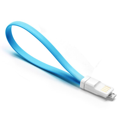 

Зеленый рис (CHING MI) Красочный USB-кабель данных для мобильного телефона для мобильных телефонов / ультратонкая медь 20 см синий