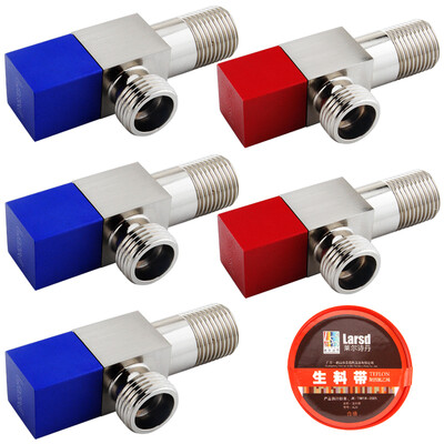 

Lyle Shidan Larsd 104HC-5 full copper angle valve set ceramic valve core triangle valve eight word valve hot&cold separate water stop valve red blue logo