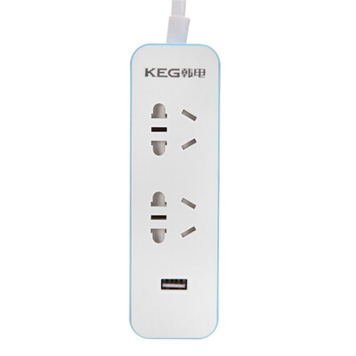 

Корея электроэнергии (КЕГ) HD-ZSB-02У-З 1,8 м Отверстие 1USB Pingguobai смарт-карта вставлена ​​электрическая розетка строка коммутационная панель
