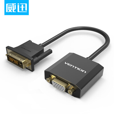 

Вэй Сюнь (предотвращение бедствий) DVI к VGA адаптер DVI-D / DVI24 +-VGA конвертер HD кабельного телевидения дисплея, подключенный к компьютеру проекторам черного EBABB