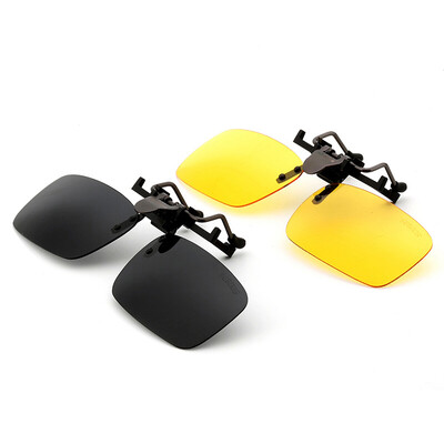 

Jingdong Supermarket] San's TANS sunglasses clip set polarized sunglasses tablets men and women day and night dual-use myopia clip outdoor driving driver 2001L (gray film + yellow film