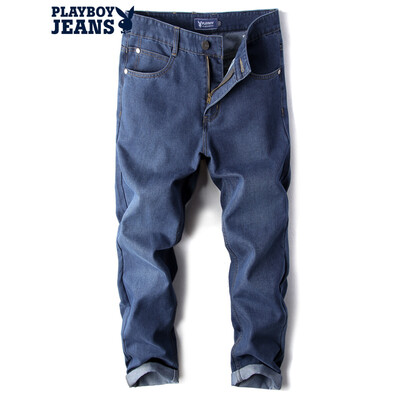 

Playboy PLAYBOYJEANS Джинсы Мужчины Slim Leisure Water Wash Прямые брюки Молодежные корейские мужские брюки PB5114217 17 Темно-синий 32