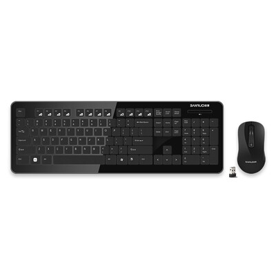 

Chong наслаждаться (Banruo) CS6600 высокий свет шоколада Беспроводная мышь клавиатура и мышь для настольного компьютера ноутбук универсальный белый