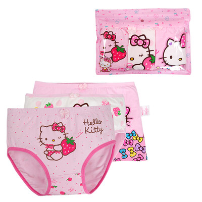 

HELLO KITTY Hello Kitty детская секция в сочетании маленькая девочка нижнее белье трусы штаны оборудования установлены три нижнего белья KTN153- 130