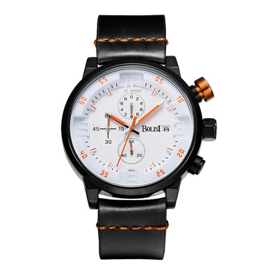 

BOLISI 8207 Chronograp Quartz Date Wrist Watch For Men Of Leather Watchband