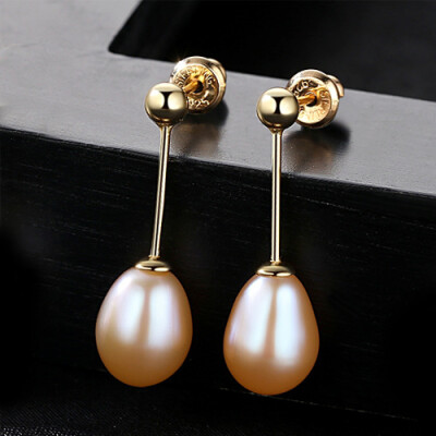 

BAFFIN S925 Silver Drop Earrings With Natural Freshwater Pearls Pendant Gold Plated Jewelry For Women Wedding Party