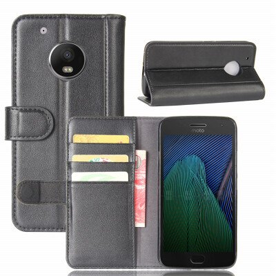 

GANGXUN Motorola Moto G5 Plus Case Genuine Leather Magnetic Flip Cover Kickstand Card Slot Wallet Pouch for Moto G5 Plus