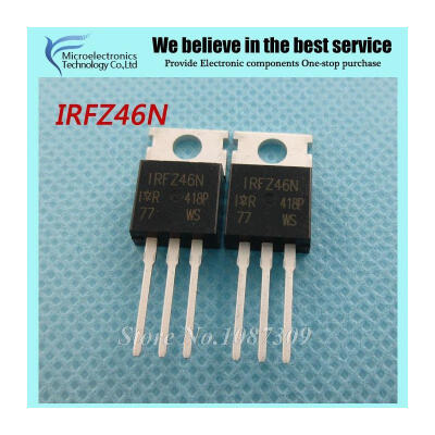 

10pcs free shipping IRFZ46N FZ46 IRFZ46NPBF MOSFET MOSFT 55V 46A 165mOhm 48nC new original TO-220