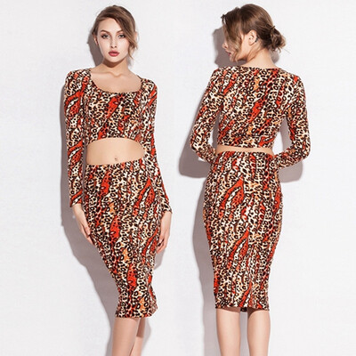 

Classic Leopard Stretch Cotton Beach wear dress 2016 Women Sexy multi Occasion Two-Pieces Cover up dress .M.L.XL