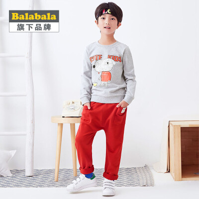 

Badibadi (Badibadi) boy suit children's clothing cartoon casual hit color sweater suit 303171214BD is red 110