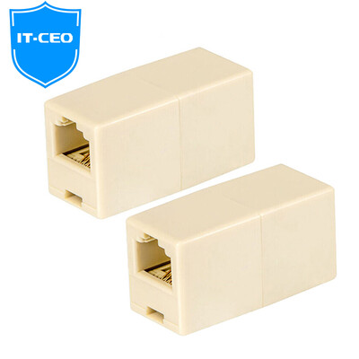 

IT-CEO V7D1-2 telephone line one sub-a transfer box connector adapter extension RJ11 dual-head module telephone line connector 2 package gray