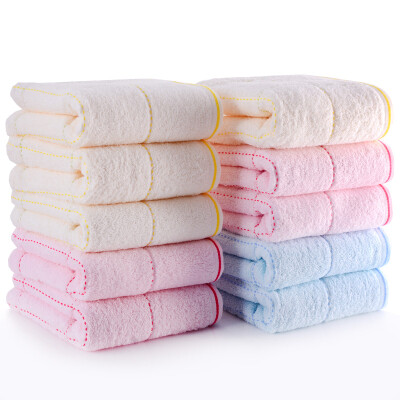 

Jia Bai cotton towel AB yarn thick cotton padded soft absorbent towel hand towel two installed gray green camel 34 74cm 110g 2