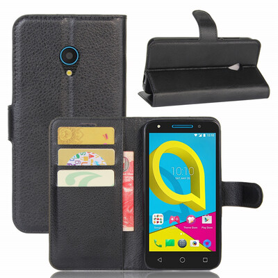 

GANGXUN Alcatel U5 Чехол из высококачественной кожи PU с флип-чехлом Kickstand Anti-shock Кошелек для Alcatel U5