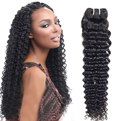 

7A Virgin Indian Deep Curly Hair Extension 4 Pcs Indian Virgin Hair Deep Curly Weave Human Hair Bundles Cheap Bundles Of Weave