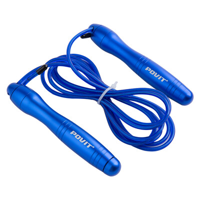 

Pu special special POVIT adjustable wire rope skipping aluminum handle handle steel wire rope pattern sports fitness professional skipping rose red P-130