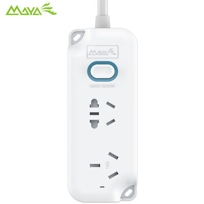 

Maya (MAYA) 2-hole 1.8 m 4000W high-power socket plug-in plug-in board 16A air-conditioning electric heating oil tank line to send 10A plug SY-222D (1.8m)
