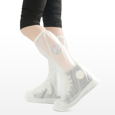 

Warrior rain boots set men&women adult models rainy day waterproof non-slip thickening high tube shoe cover HXL229 white L