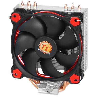 

Tt (Thermaltake) Riing S100 радиатора процессора (поддержка АМ4 / 3 тепловая труба / Riing 12 см красный вентилятор / с жиром / гидродинамический подшипник немой)