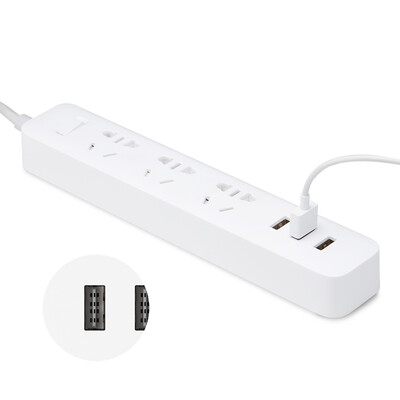 

Green rice CHING MI new national standard 3 3 USB 5V 21A positive&negative plug 18 m total control socket millet ecological link board insert plug