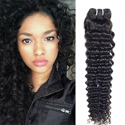 

4 Bundle Deals Deep Wave Brazilian Virgin Deep Wave Brazilian Hair 9A Unprocessed Virgin Human Hair Deep Curly Weave Bundles