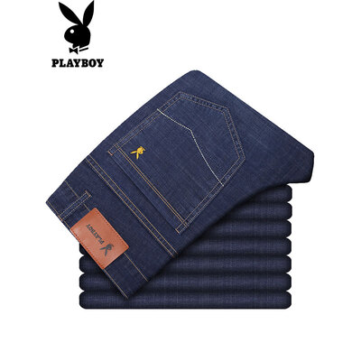 

PLAYBOY Playboy jeans male summer men&39s business cowboy pants stretch Slim pants 17141085 Platinum Munich 31 2 feet 4