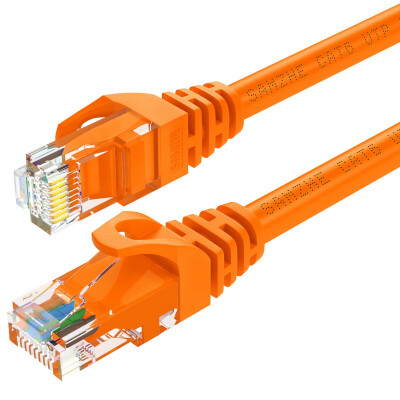 

Shanze SAMZHE six types of cable CAT6 Gigabit high-speed network line indoor&outdoor 8-core cable line 6 computer TV router cable ORA-6100 orange 10 meters