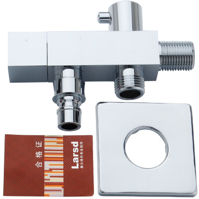 

Larsd LD310 double-use square angle valve three-way angle valve into the second toilet tanker full copper thickened triangular valve octuple valve