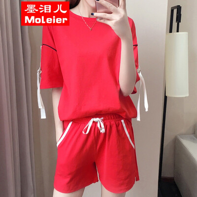 

Big size womens fattening womens fattening up the 2017 summer dress new fashion show thin suit