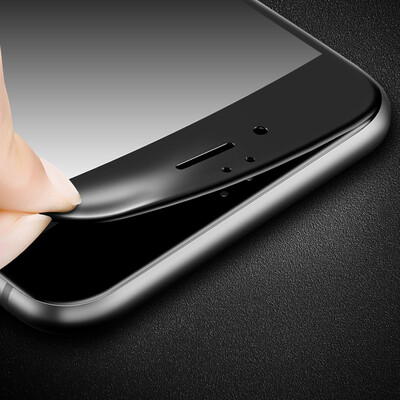 

[3-х частей в полноэкранном режиме] Smorss Apple 7Plus закаленная пленка полноэкранное покрытие iPhone7Plus закаленная пленка 3D углеродного волокна мягкая сторона HD мобильный телефон защитная пленка черный