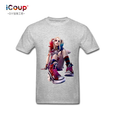

2017 summer new product Suicide Squad cartoon Suicide Squad halliquine film custom round collar T-shirt