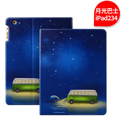 

iPad4 Case ipad3 Чехол ipad2 Tablet PC Leather Sleeve Cartoon Sleeping All-Inclusive Case