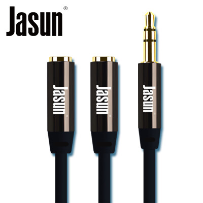 

Jason (JASUN) headphone splitter 3.5mm revolution 2 * 3.5mm female audio cable one minute two female stereo audio conversion line couple headphone splitter extension cord JS-065