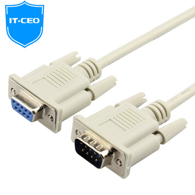 

IT-CEO DB9 serial extension cord COM line male to female RS232 straight 9-pin serial line digital machine tool PDA bar code machine nine-pin serial data cable 18 m Y1DB9-2