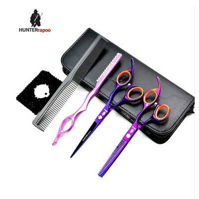 

HUNTERrapoo barber scissros set for hairdressing razor cutting thinning scissors HT9162 Haircut shears kit