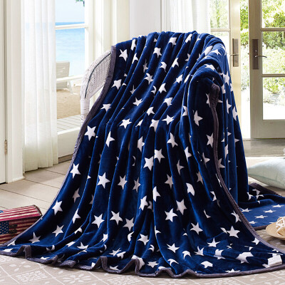 

Jiuzhou deer blankets home textiles thick french carpets blankets bed nap air conditioning blankets towels are coral cashmere blanket blanket white star 150x200cm-2 jin