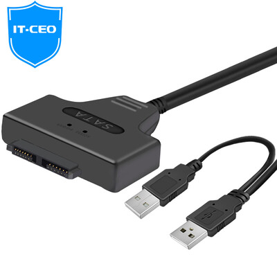 

IT-CEO Y1YQ-1 USB20 to SATA 7 6P adapter notebook computer optical drive external transfer cable data cable USB20 easy drive line black