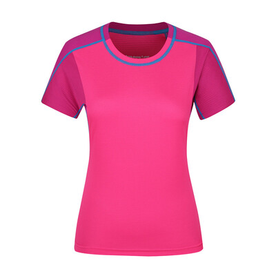 

Antarctic Nanjiren outdoor couples short-sleeved T-shirt round neck solid color quick-drying T-shirt bottoming shirt NRT7H80423 female rose 4XL