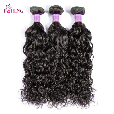 

8A Indian Virgin Human Hair Wave Natural Wave Hair Weaving 1 to 3 Bundles Natural Black Water Wave Remy Hair Extensions