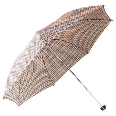 

Paradise umbrella Scottish style lattice three fold umbrella sunny umbrella camel 339S
